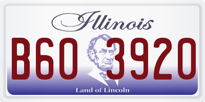 IL license plate B603920
