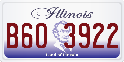 IL license plate B603922