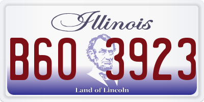 IL license plate B603923