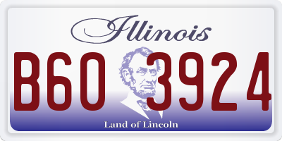 IL license plate B603924