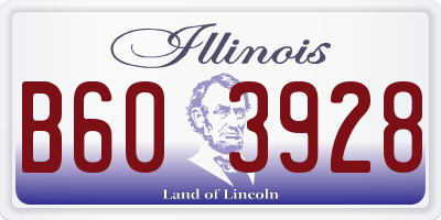 IL license plate B603928