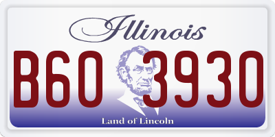 IL license plate B603930