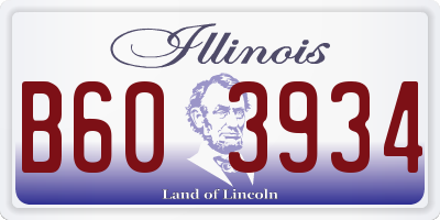 IL license plate B603934