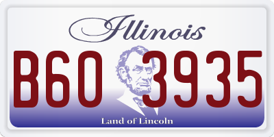 IL license plate B603935