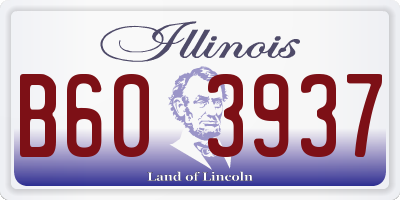 IL license plate B603937