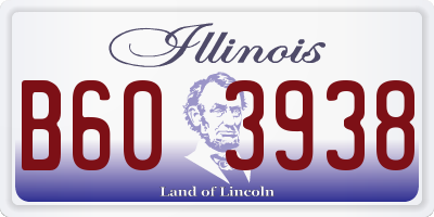 IL license plate B603938
