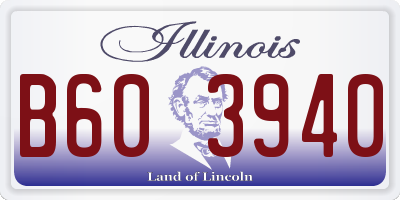 IL license plate B603940