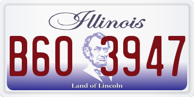 IL license plate B603947