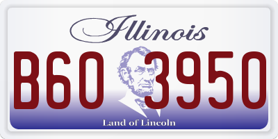 IL license plate B603950