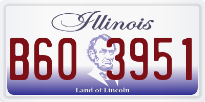 IL license plate B603951