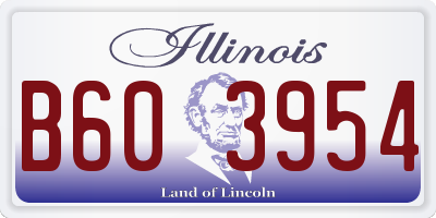 IL license plate B603954