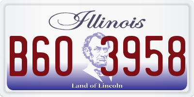 IL license plate B603958