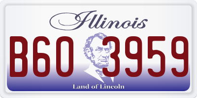 IL license plate B603959