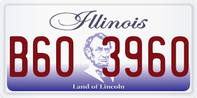 IL license plate B603960
