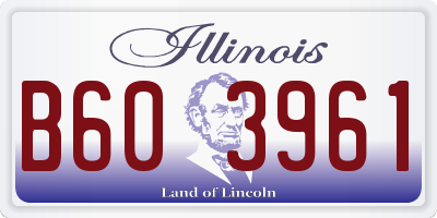 IL license plate B603961