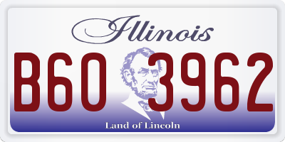 IL license plate B603962