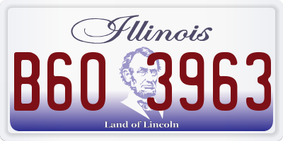 IL license plate B603963