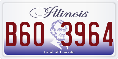 IL license plate B603964