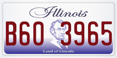 IL license plate B603965