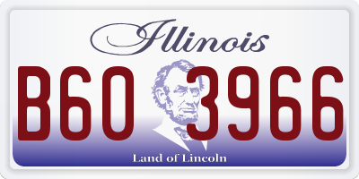 IL license plate B603966