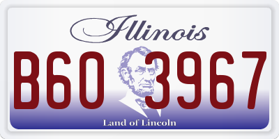 IL license plate B603967