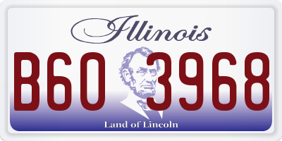 IL license plate B603968