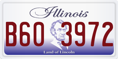IL license plate B603972