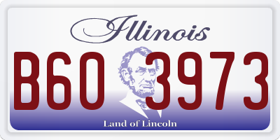 IL license plate B603973