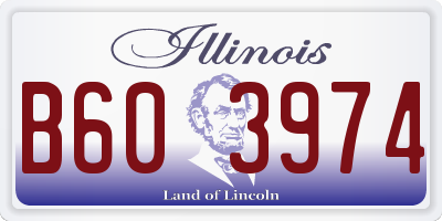 IL license plate B603974