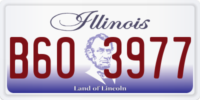 IL license plate B603977