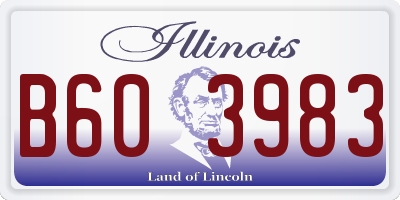IL license plate B603983