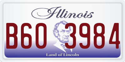IL license plate B603984