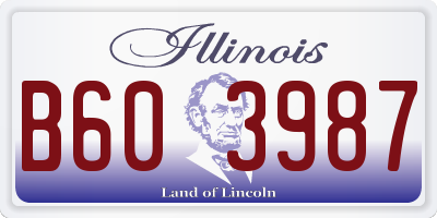 IL license plate B603987