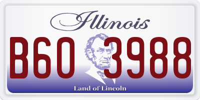 IL license plate B603988