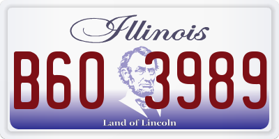 IL license plate B603989