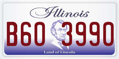 IL license plate B603990