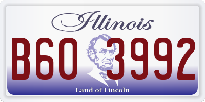 IL license plate B603992