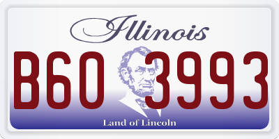 IL license plate B603993