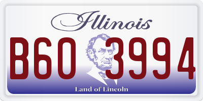 IL license plate B603994