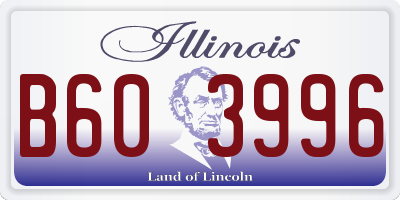 IL license plate B603996