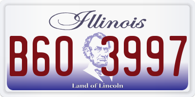 IL license plate B603997