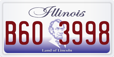 IL license plate B603998