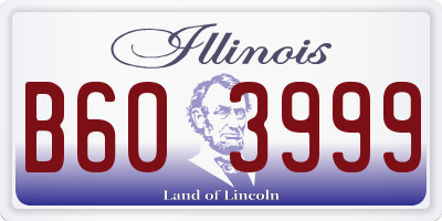 IL license plate B603999