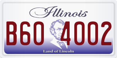 IL license plate B604002