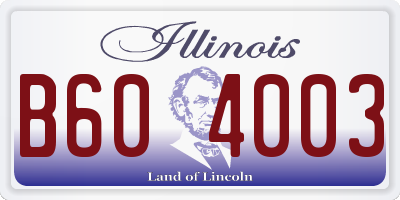 IL license plate B604003