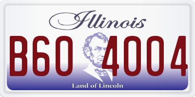 IL license plate B604004