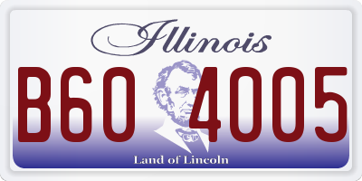 IL license plate B604005