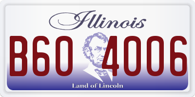 IL license plate B604006