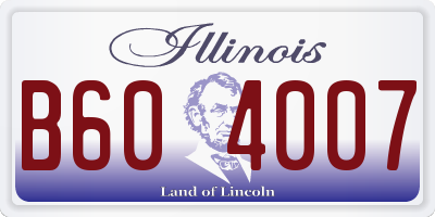 IL license plate B604007