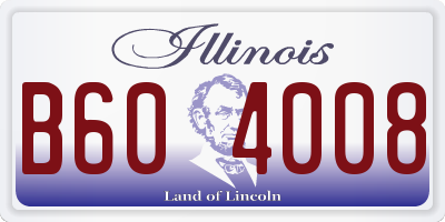 IL license plate B604008